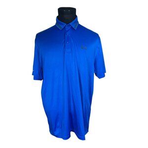 Under Armour Men's Blue Loose Heatgear Short Sleeve Polo Shirt XL Worthington CC